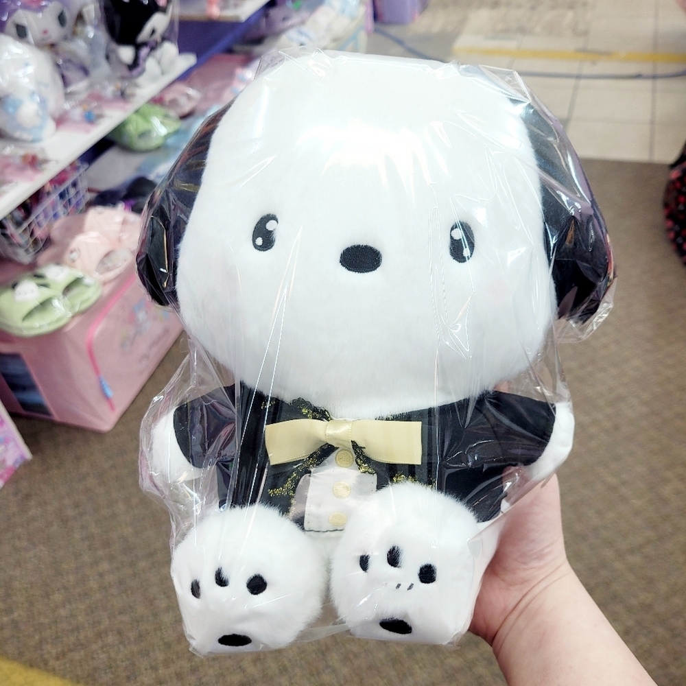 Brand New Sanrio Black & Gold Series Pochacco Plush Doll 10"
